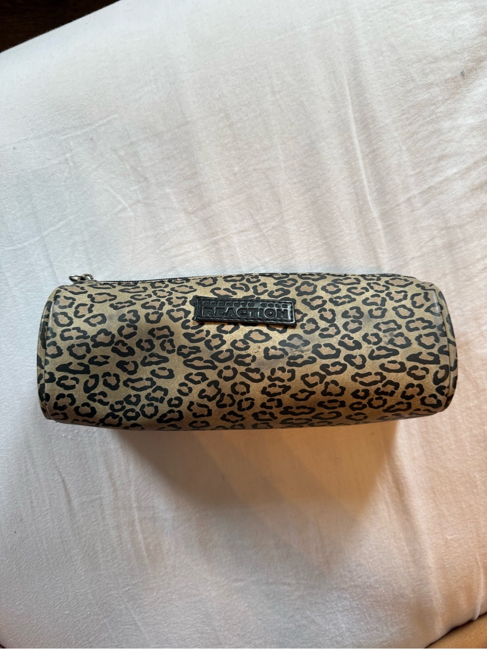 Kenneth Cole Reaction Leopard Print Cosmetic Pouch in Tan and Black